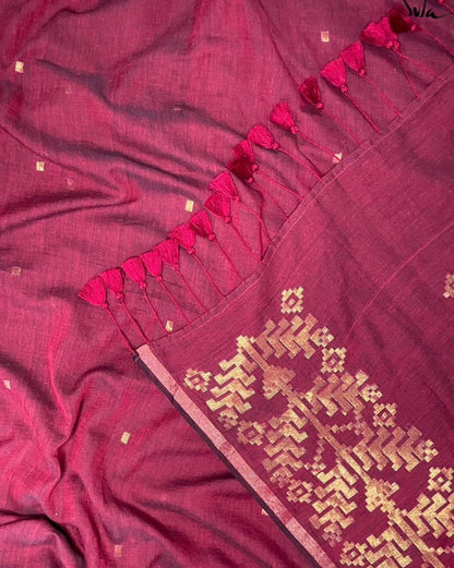 Handloom Cotton Silk with fine Zari