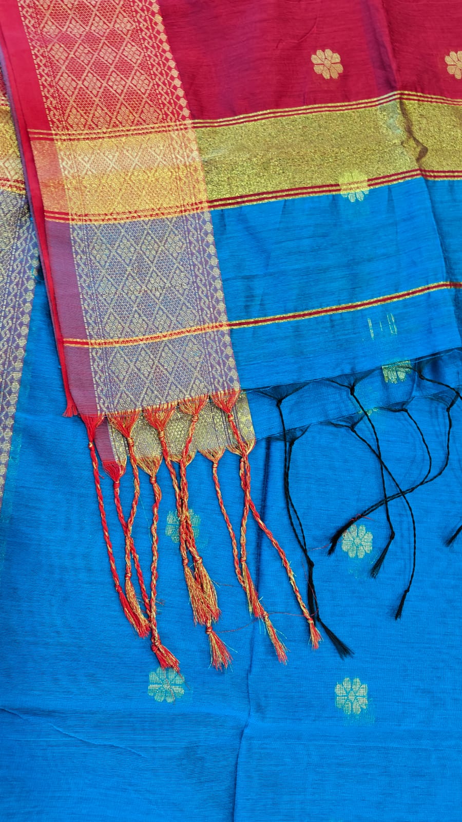 Maheshwari Cotton Silk with fine Zari