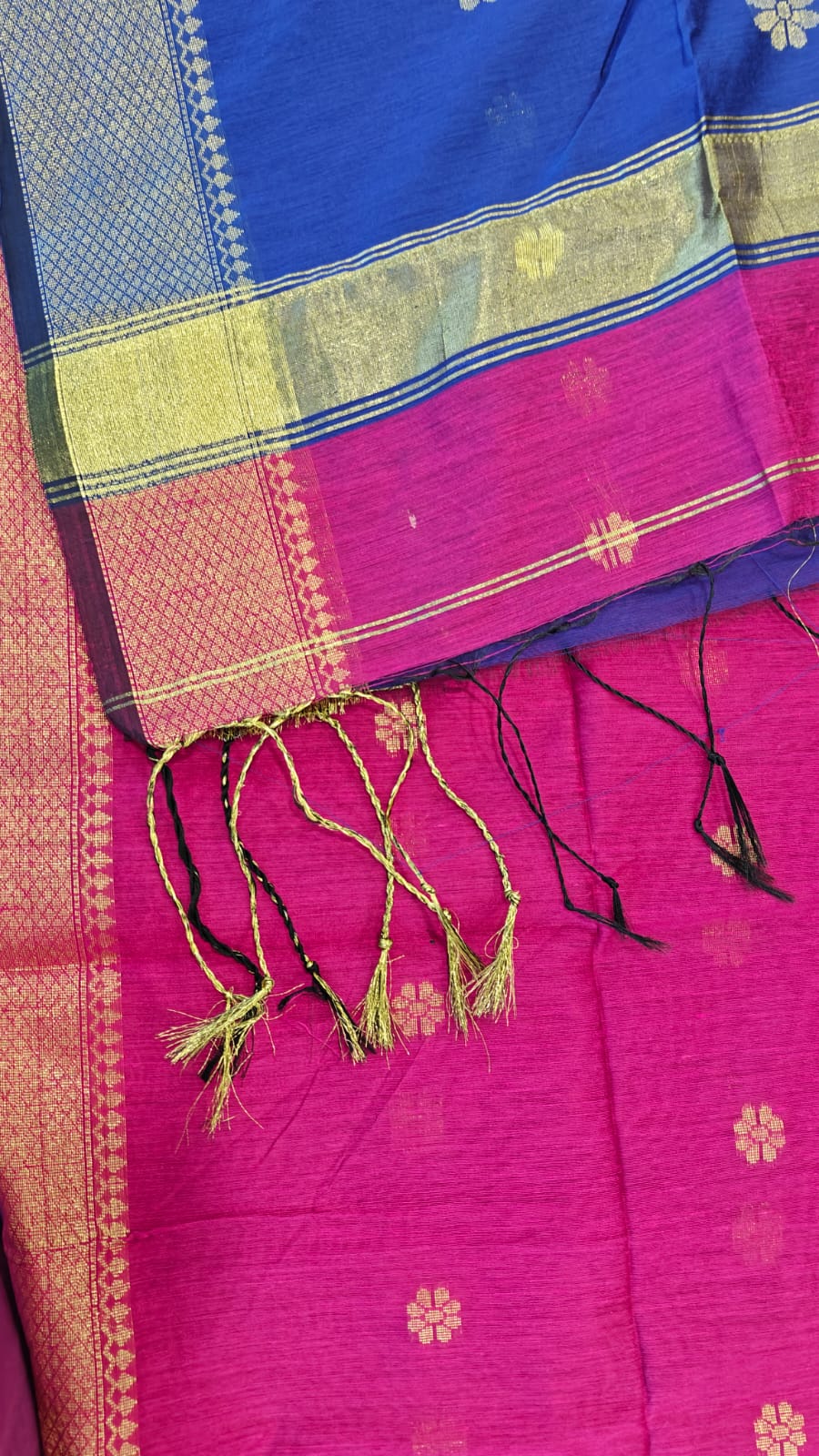 Maheshwari Cotton Silk with fine Zari